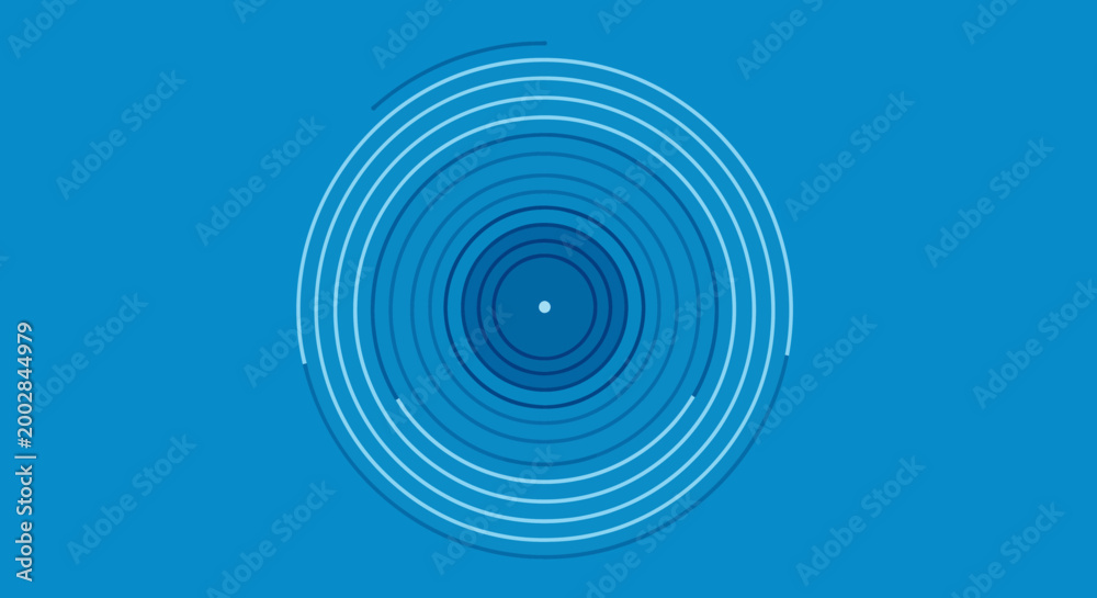 Fototapeta premium Abstract Concentric Circles Graphic Design on Blue Background