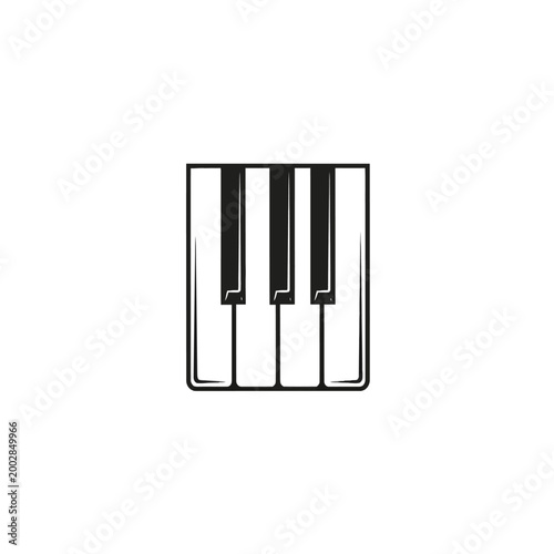 Closeup of piano keys instrument.