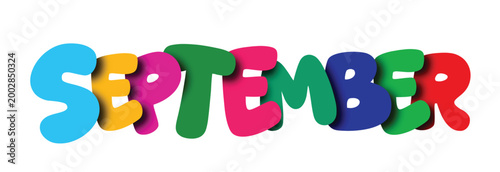 Colorful September Typography Design