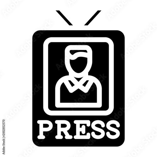 Vector Design Press Pass Icon Style