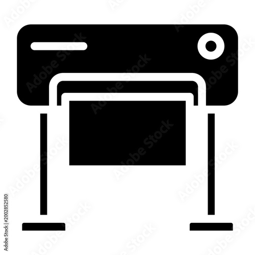 Vector Design Printing Machine Icon Style