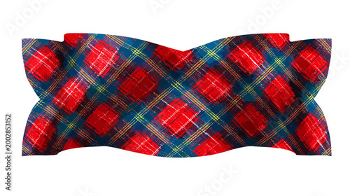 Scottish Plaid Ornament: A classic ornament with the iconic tartan pattern in bold red, blue, and green, evoking tradition and heritage.