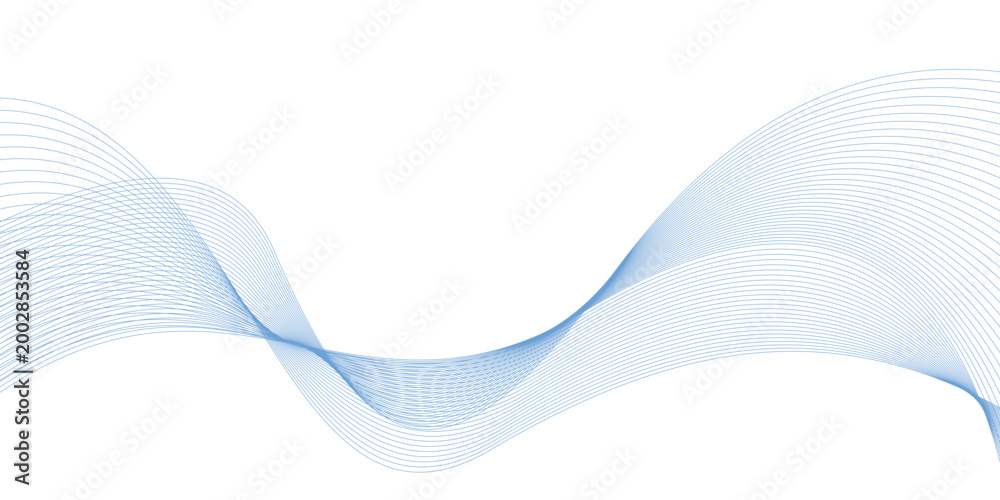 Fototapeta premium Abstract gradient wave made of fine lines