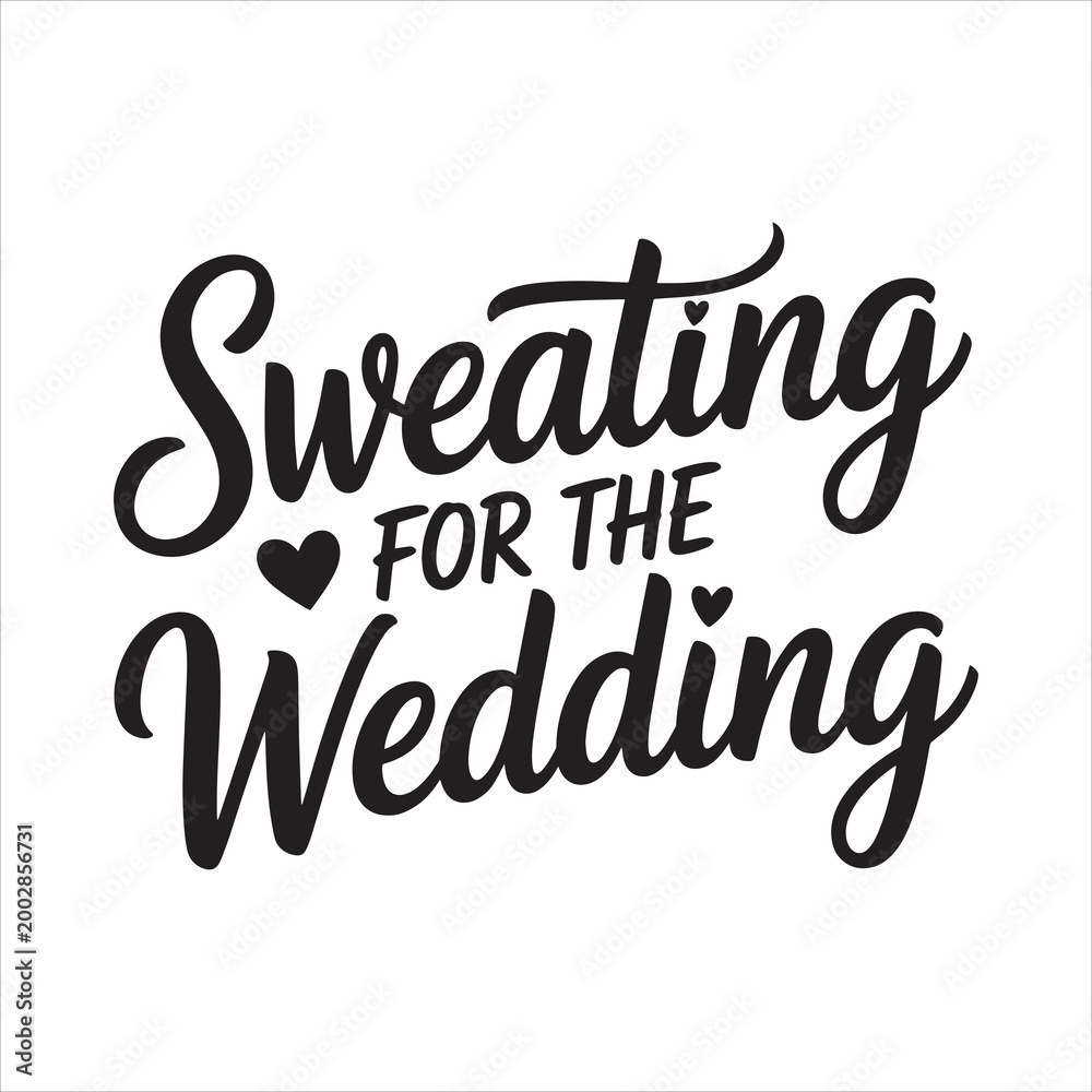 Obraz premium Sweating for the Wedding