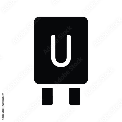 Car fuse automotive electrical protection component vector illustration white background