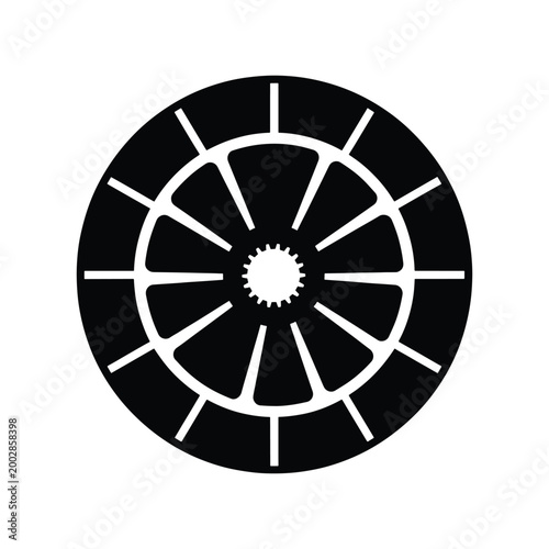 Clutch plate automotive transmission system component vector illustration white background