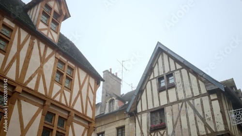 Ancient half-timbered houses in Dijon, France