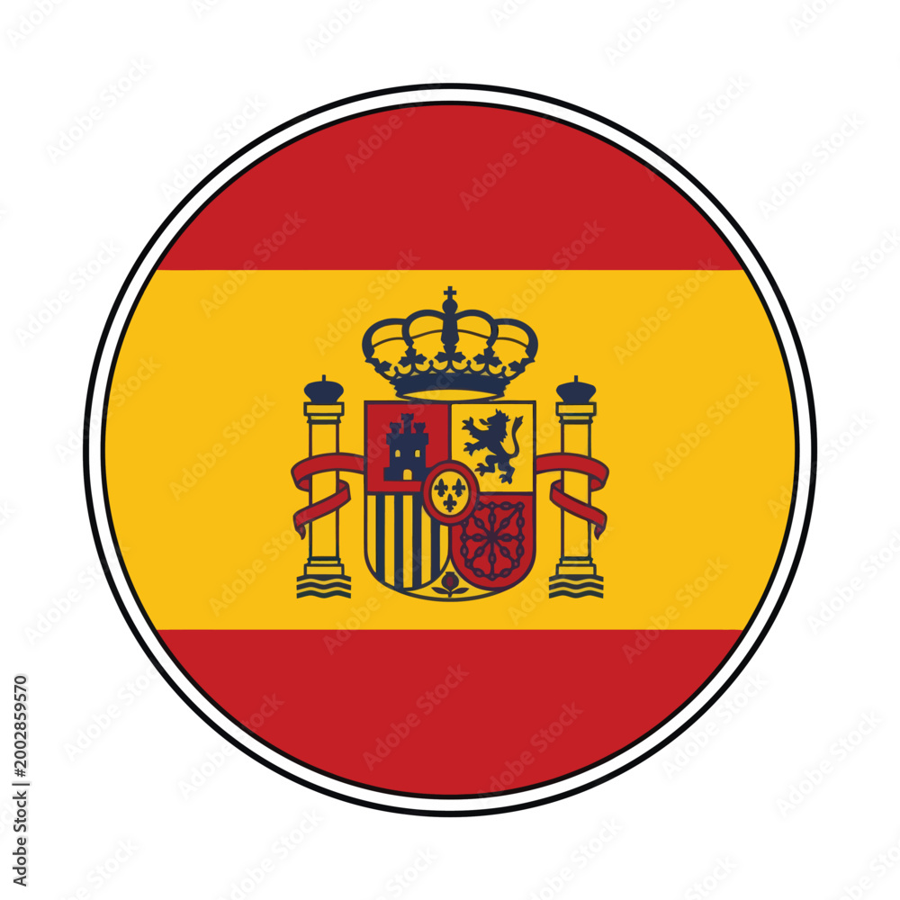 Fototapeta premium Spanish flag symbol icon logo.