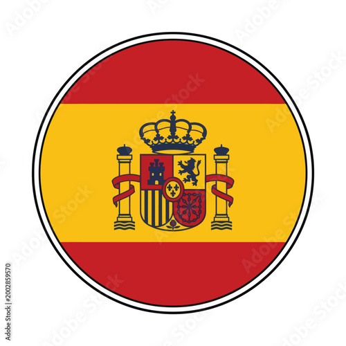Free Download Spanish flag symbol icon logo. - GFXLoad