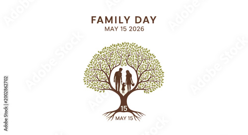 Family Day Celebration May 15 2026 with a Loving Tree Silhouette