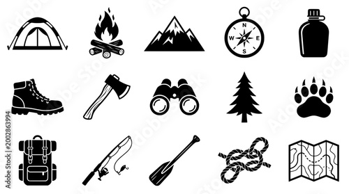Adventure Camping Icons for Escape