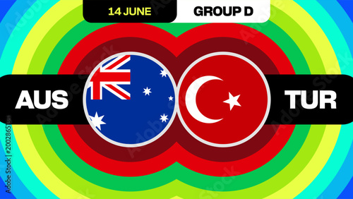 Australia Turkey Football Match Day Announcement for the 2026 Group Stage Tournament Competition Design