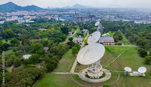 Ground based satellite transceiver technology for communication.