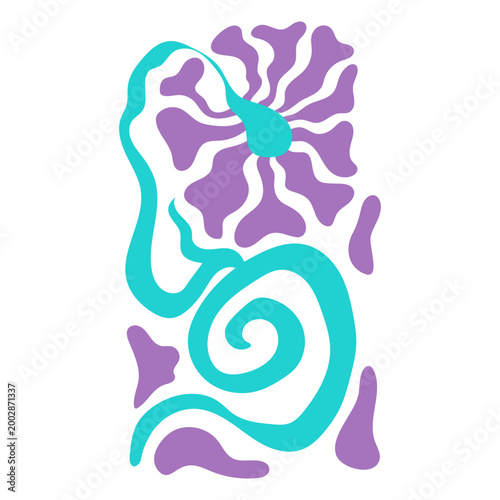 Abstract Stylized Floral Art Illustration