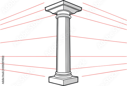 Foto Ancient Greek Doric Column Architectural Art