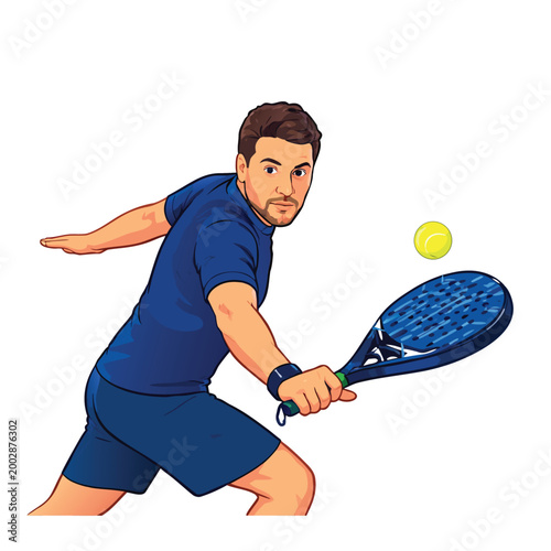 Professional male tennis player hitting a backhand shot with a racket during a match.