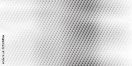 Transparent corrugated plastic ribbed glass background with abstract line patterns. 3D gradient light effects for retail windows or architectural panels. Vintage chrome reflections or polycarbonate.