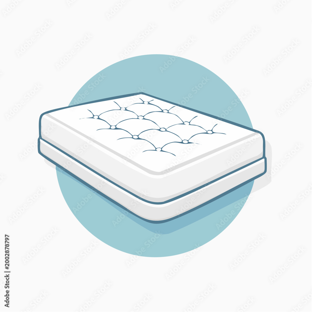 Fototapeta premium Illustration of a Tufted Mattress