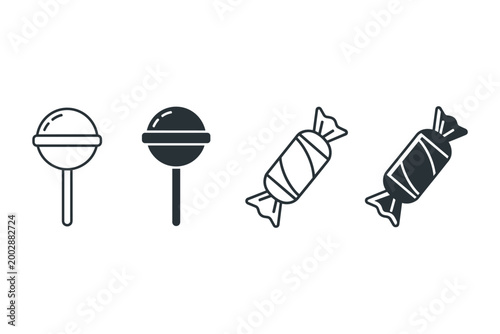 Candy Icons Lollipop and Toffee