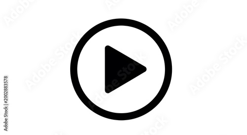 Free Download play button icon, black play symbol, media playback - GFXLoad
