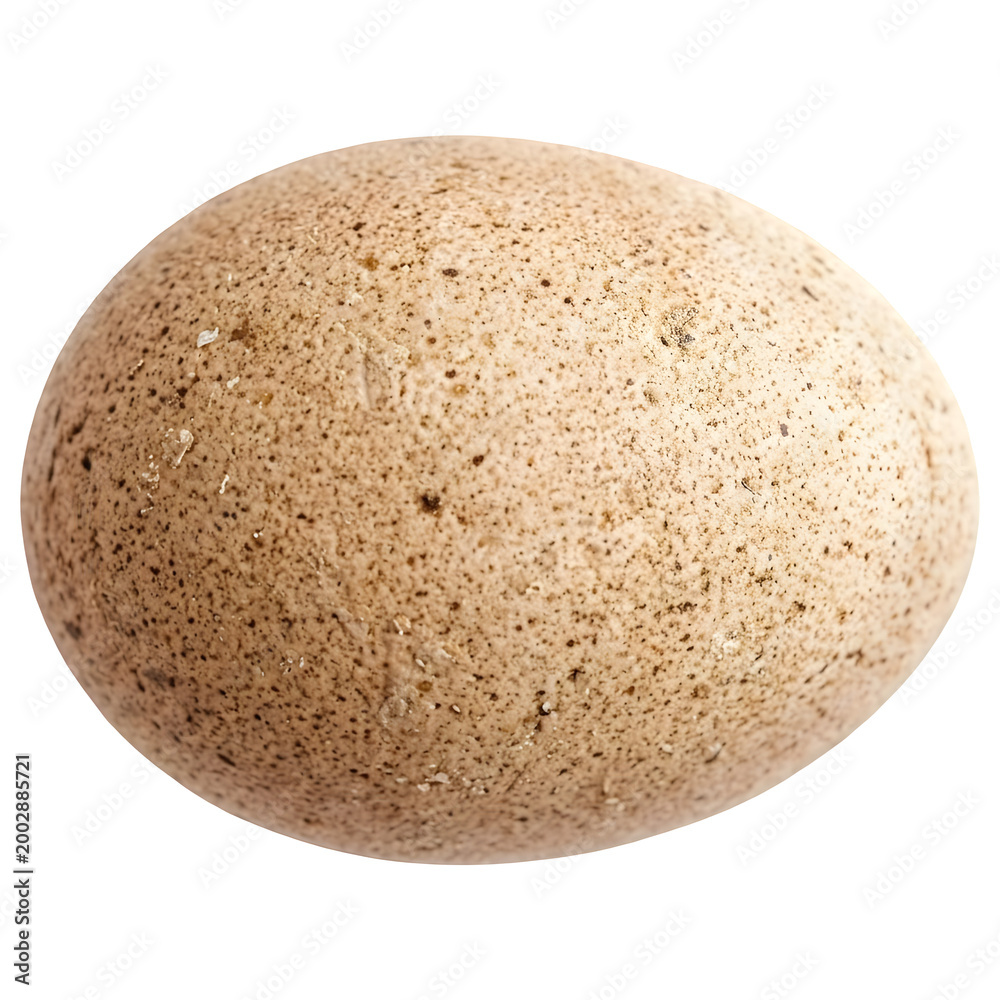 Fototapeta premium Speckled Brown Farm Fresh Egg Isolated on Transparent Background