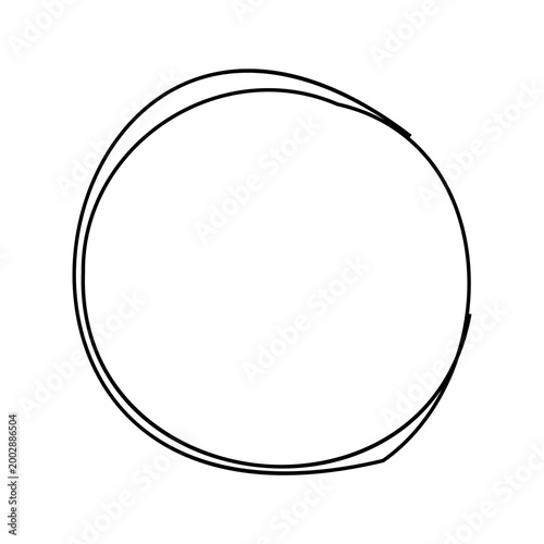 Messy Line Art Round Shape