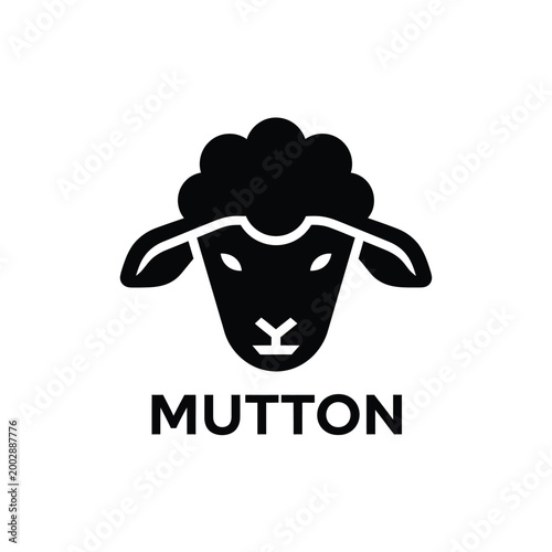 sheep head silhouette with fluffy wool isolated on a white background high quality professional detailed modern elegant stylish clean crisp