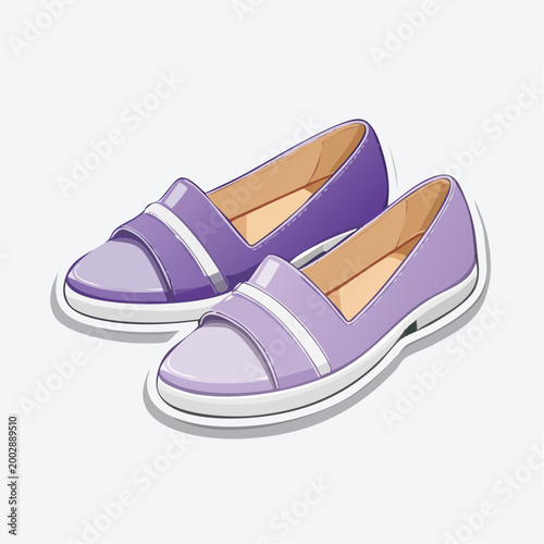 Pair of Purple Loafer Shoes