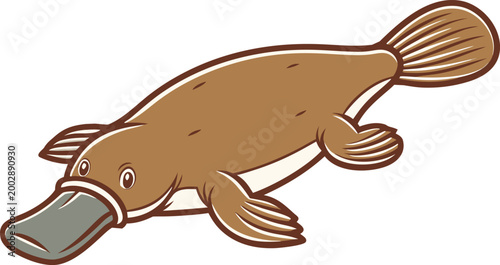 Obraz na płótnie Unique Australian Platypus Illustration