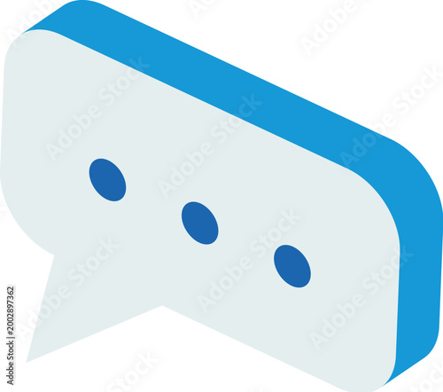 Isometric speech bubble