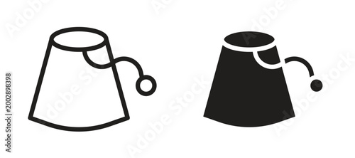 Bild auf Leinwand Fez hat icon symbol, black style vector icons pack