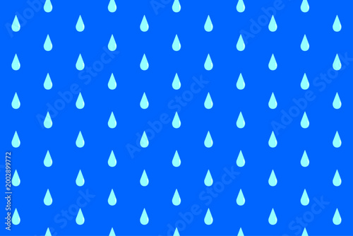 たくさんの水滴が描かれた青色の背景素材