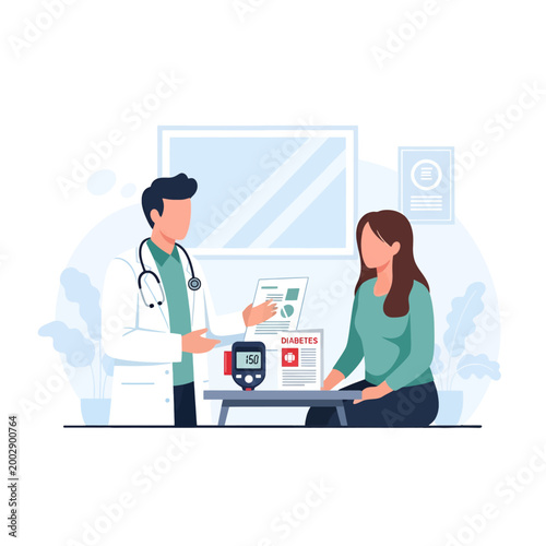 Medical professional discusses health results with a patient