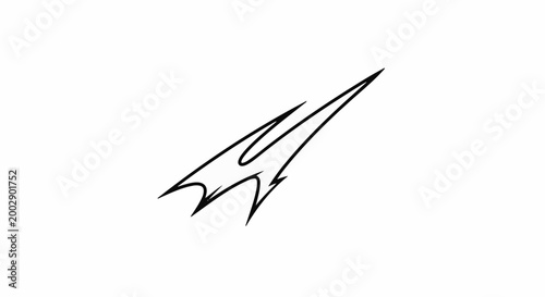 Abstract black graphic representation of sharp, dynamic lines suggesting movement and speed