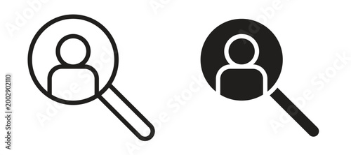 Foto Hiring icon symbol, black style vector icons pack