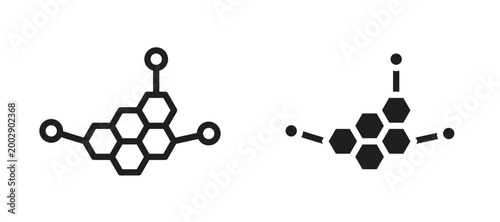 Cuadro en lienzo Hormones icon symbol, black style vector icons pack