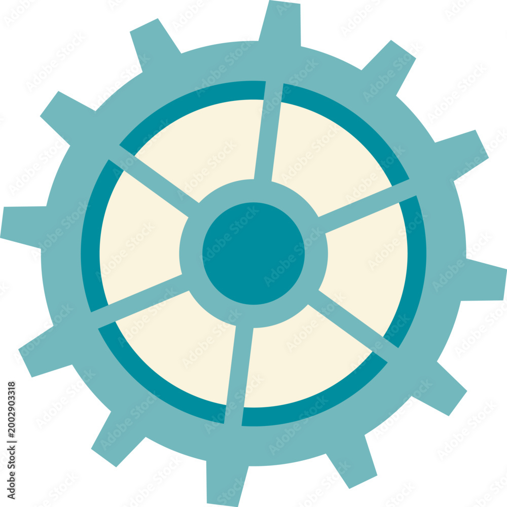 Obraz premium Flat gear wheel