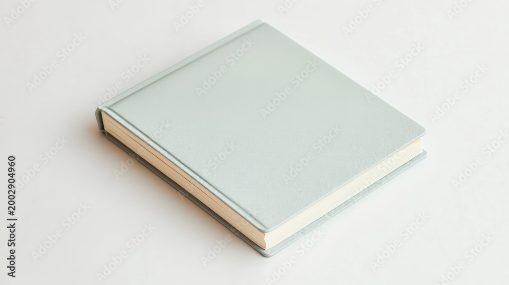 Fototapeta premium Light-Gray Square Photo Album on White Background
