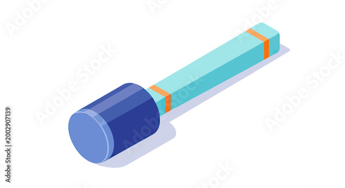 Isometric Vector Illustration of a Modern Dynamic Microphone for Podcasting and Broadcasting