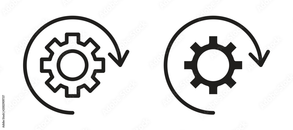 Obraz premium Operation icon symbol, black style vector icons pack