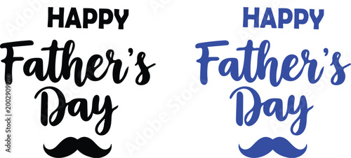 Happy fathers day with black and blue handprints