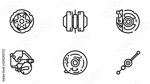 Φωτογραφία Mechanical Elements: Detailed monochrome flat lay showcasing an array of intricate machine components, inviting technical curiosity and an appreciation for precision engineering