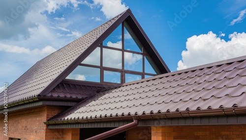 Modern house roof detail.