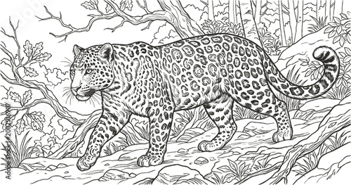 Photography leopard on the tree