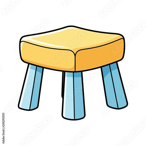 Yellow and blue child's stool