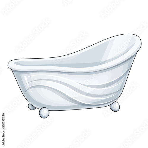 Classic White Bathtub with Claw Feet