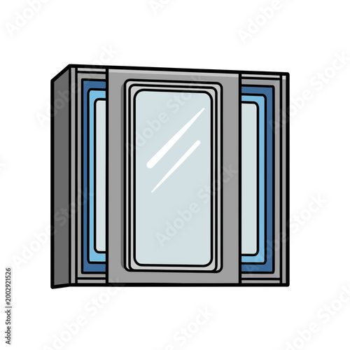 Modern Bathroom Mirror Cabinet with Shelves