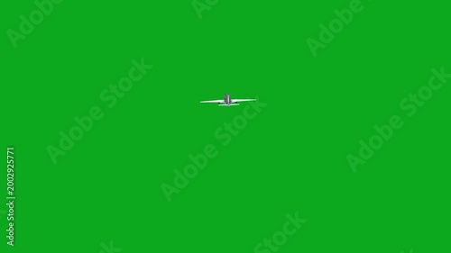 4K. Split plane animation on green screen.