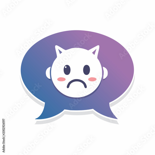 Sad Emoji in Speech Bubble