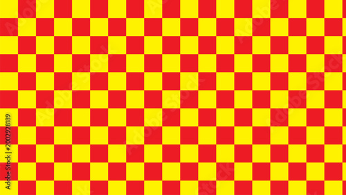 Red and Yellow Chequered Pattern Background for Design and Graphics